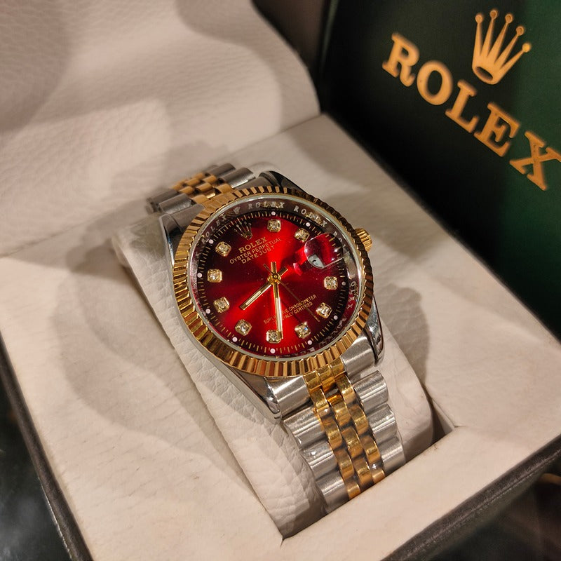 RLX – Two Tone – Stainless Steal – Red