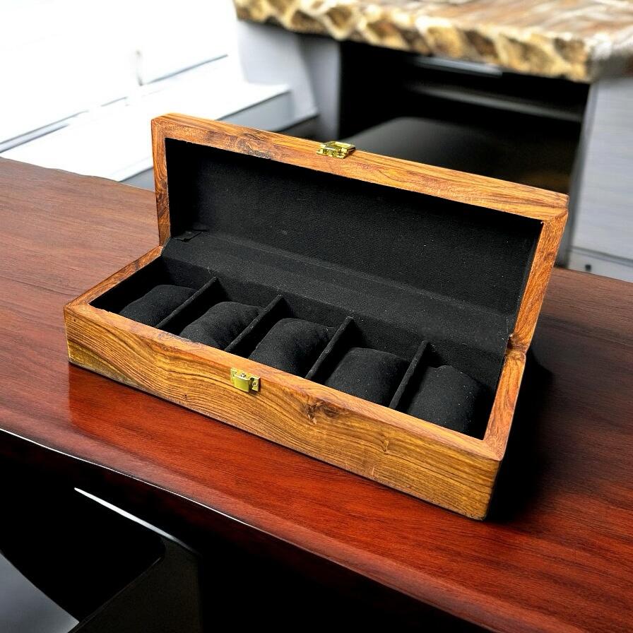 5 Watches – Plain – Wood Top – Black