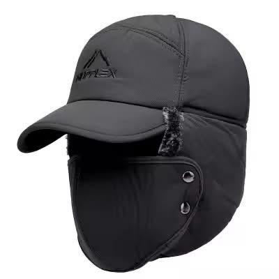 Winter Outdoor Warm Adjustable Black Furry Fluffy Ear Trapper Hat for Men, Women and Kids