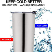 20oz Stainless Steel Vacuum Insulated Tumbler Double Wall Thermos Travel Car Mug Water Coffee Cup for Ice Drink & Hot Beverage