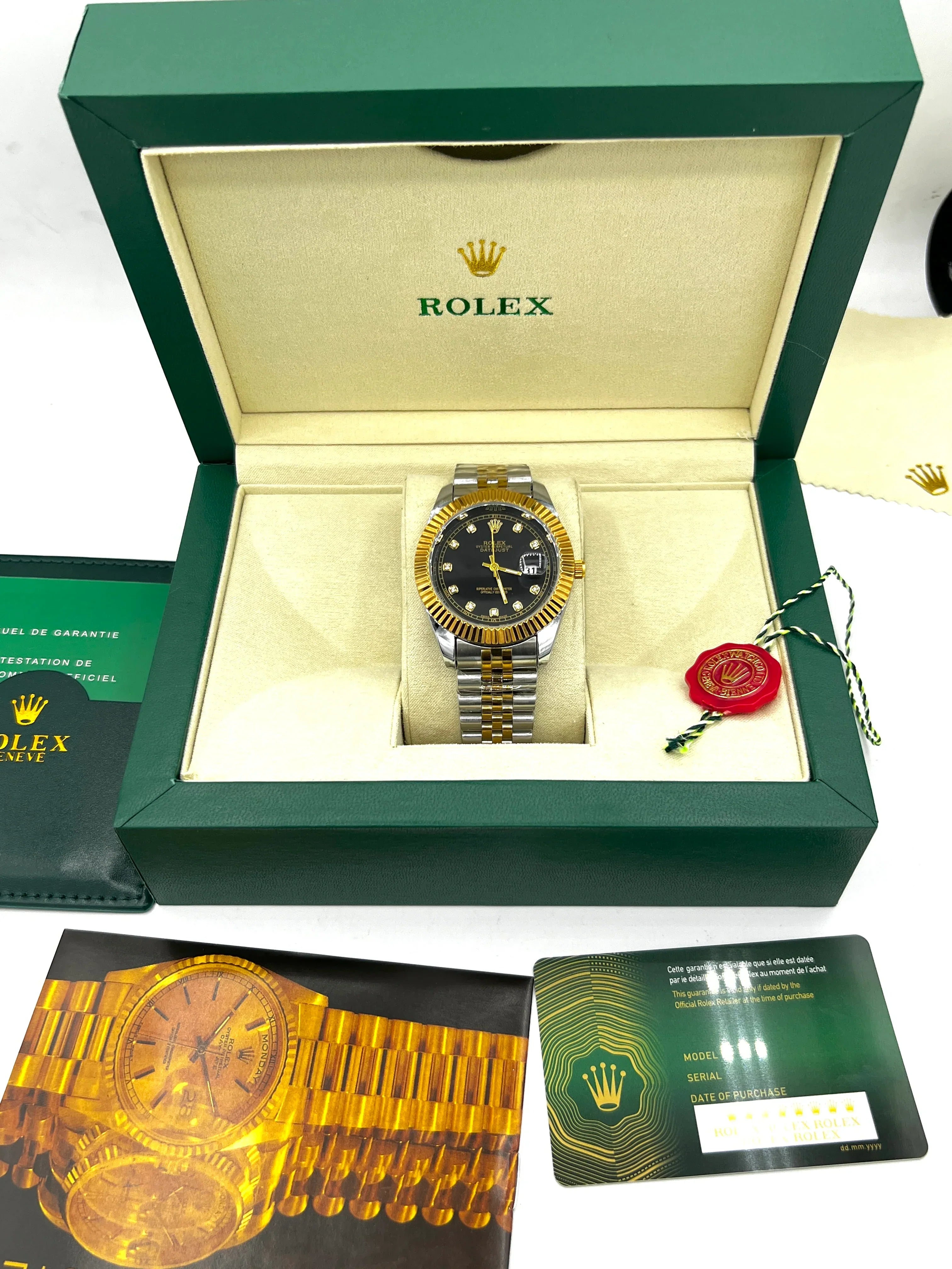 RLX – Two Tone – Stainless Steal – Black