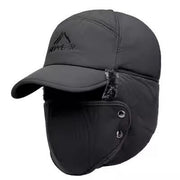 Winter Outdoor Warm Adjustable Black Furry Fluffy Ear Trapper Hat for Men, Women and Kids