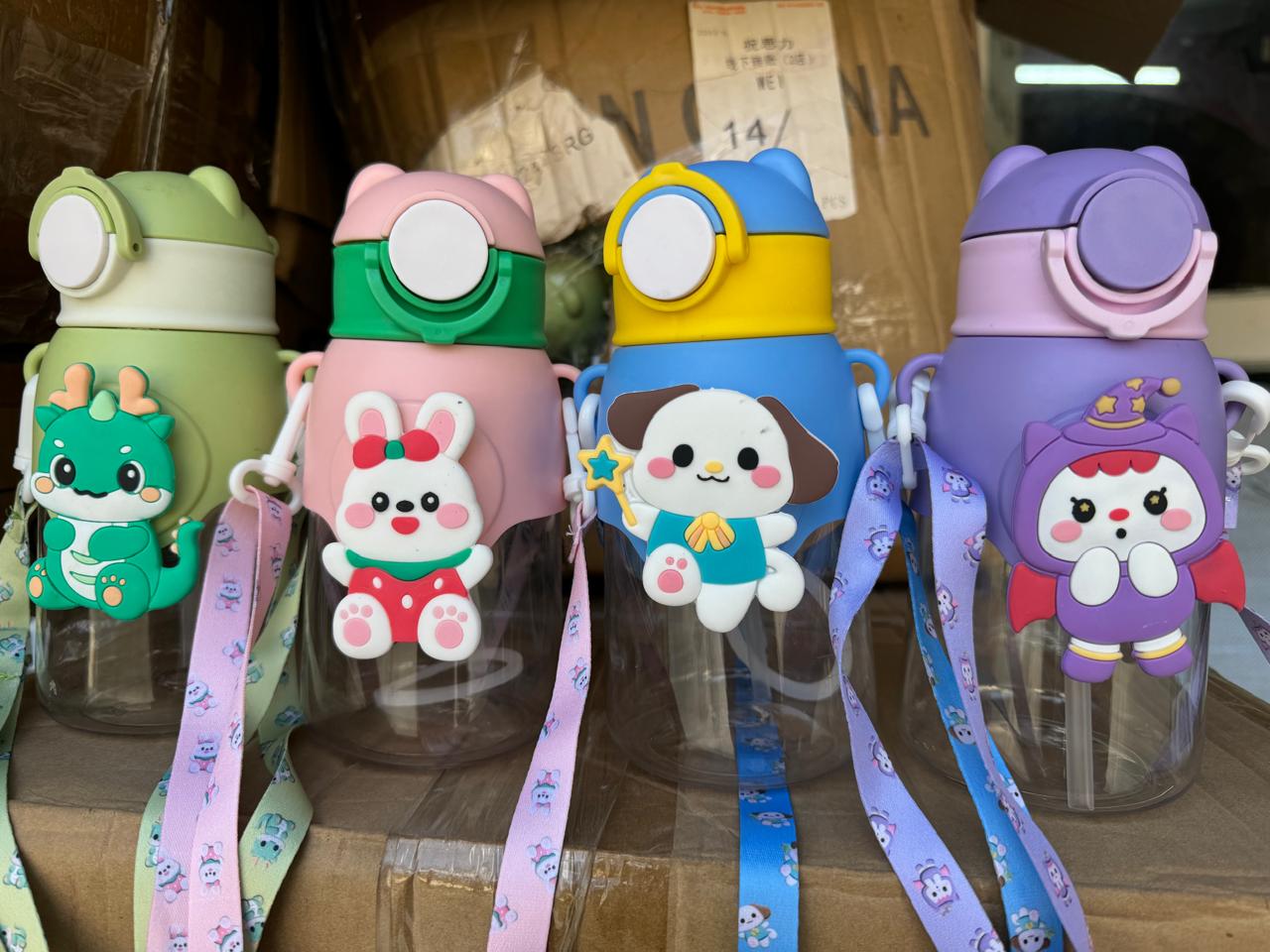 Kids Portable Straw Water Bottle – Leak-Proof  Design for School, Travel & Camping