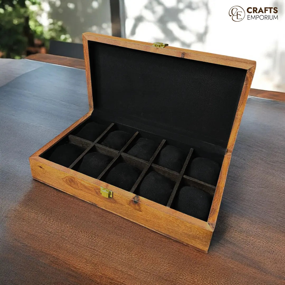 10 Watches – Plain – Wood Top – Black