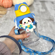 Kids Portable Straw Water Bottle – Leak-Proof  Design for School, Travel & Camping