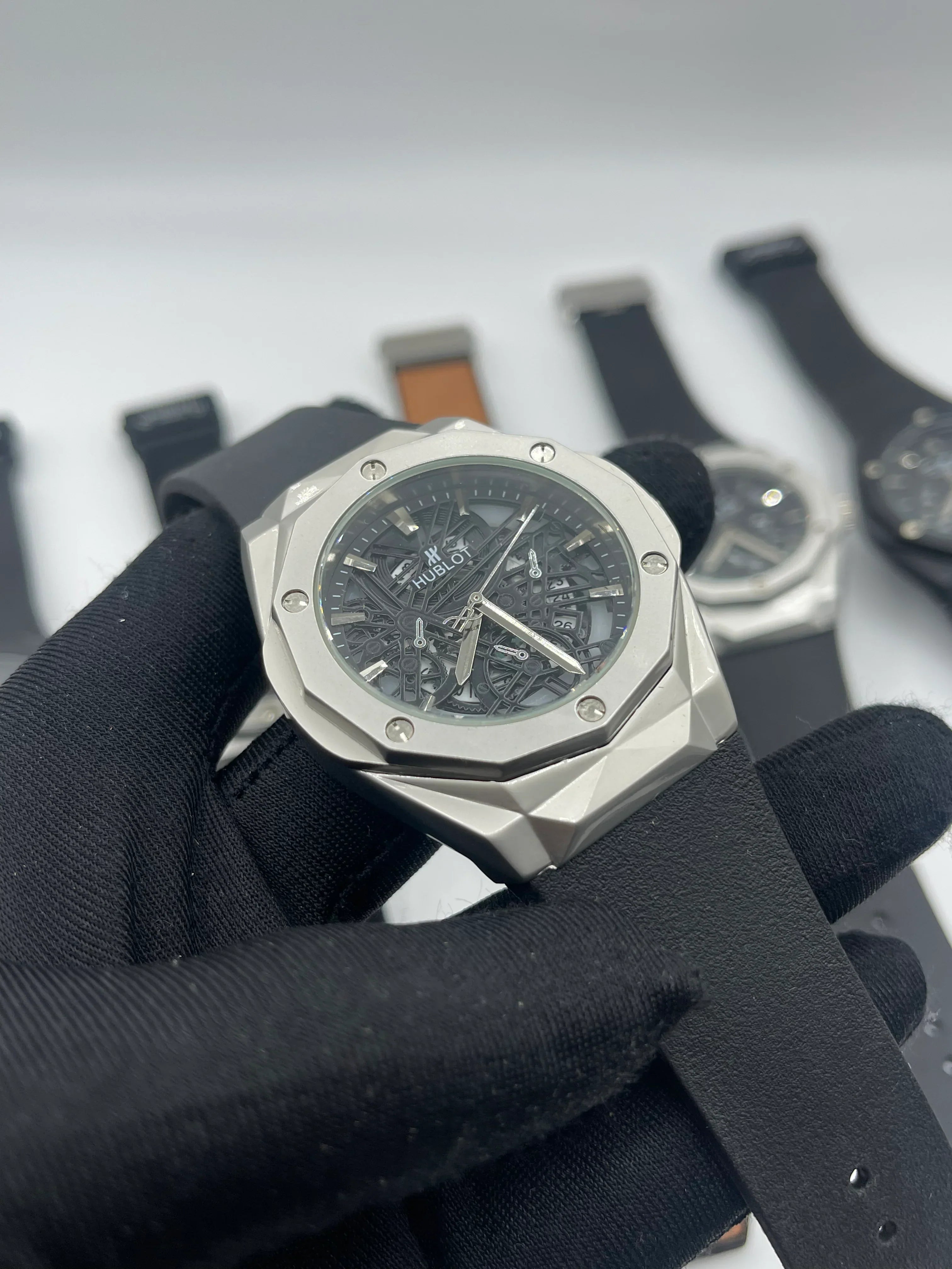 HUB Diamond Cut - Silver Black