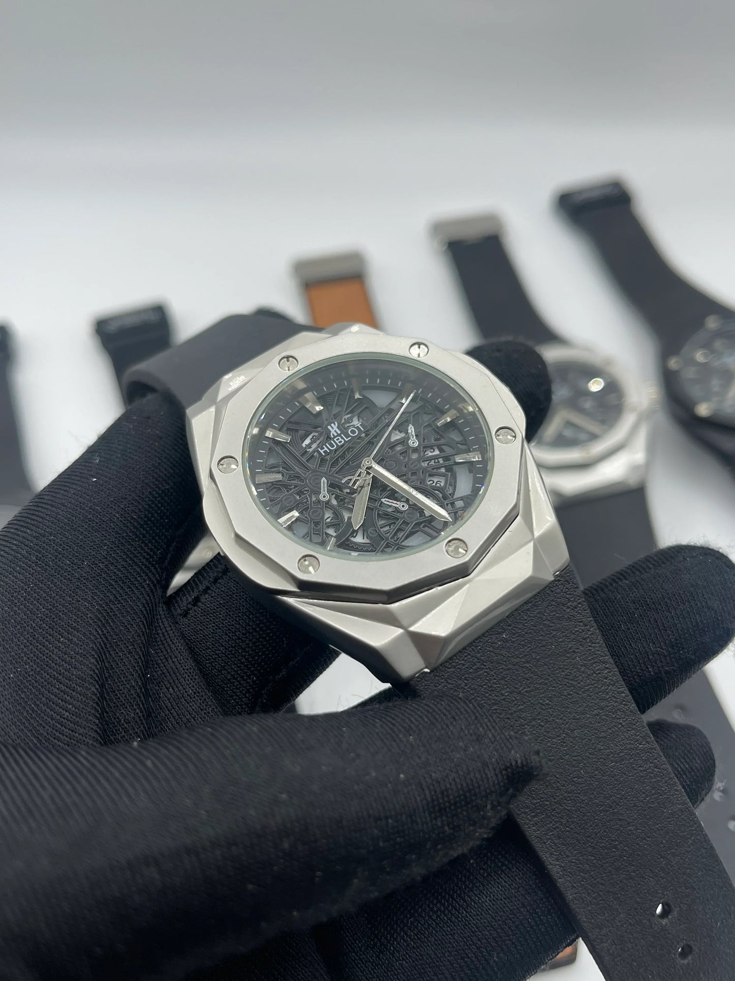 HUB Diamond Cut - Silver Black