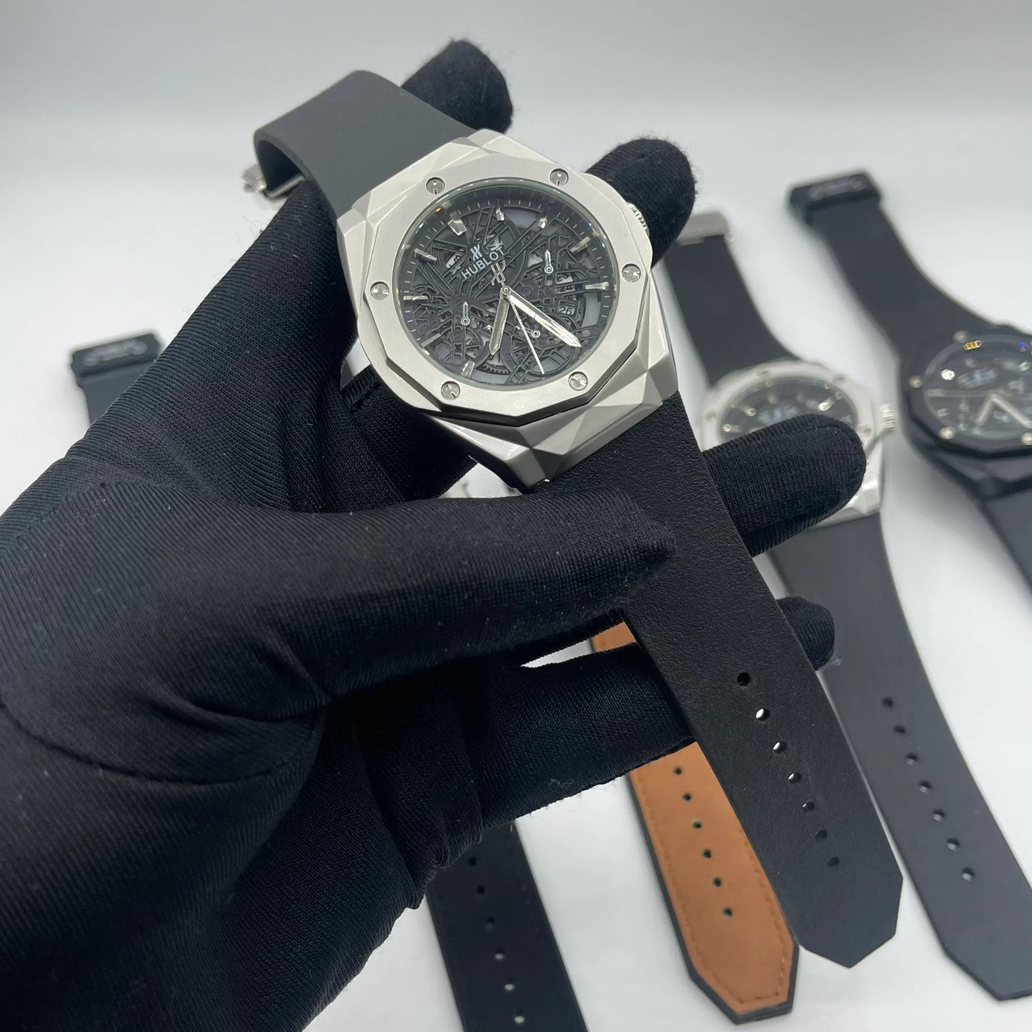 HUB Diamond Cut - Silver Black