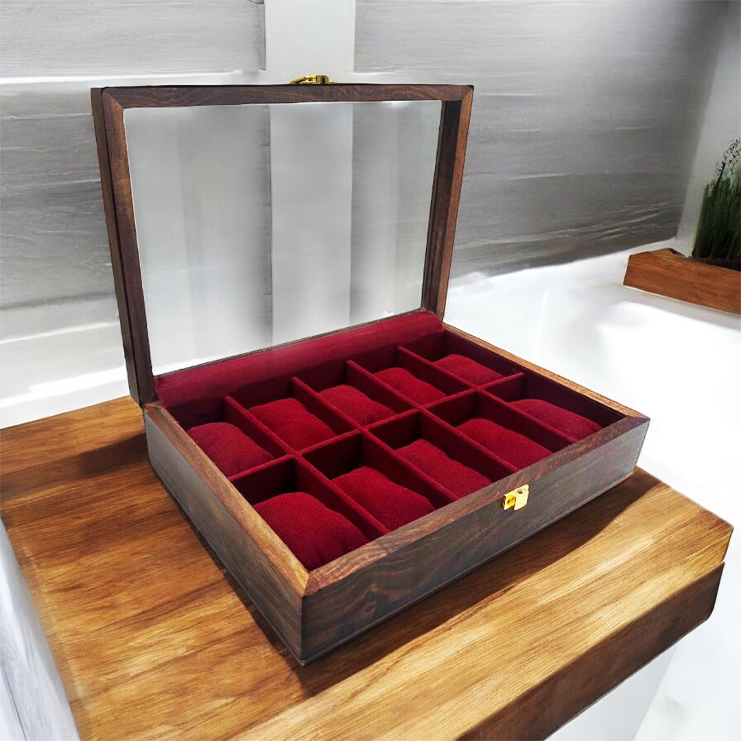 10 Watches – Plain – Glass Top